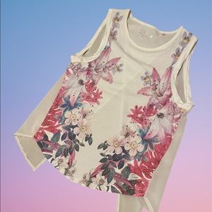 Guess floral embellished tank small